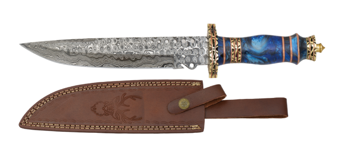 Damascus knife "Fantasy Blue Sea" Martinez Albainox® 32773